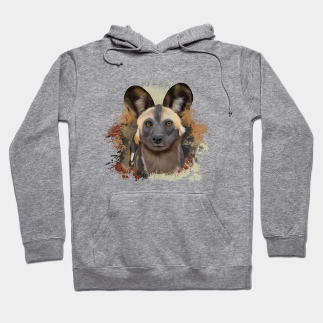 African Wild Dog | Wildlife Design Hoodie by Suneldesigns